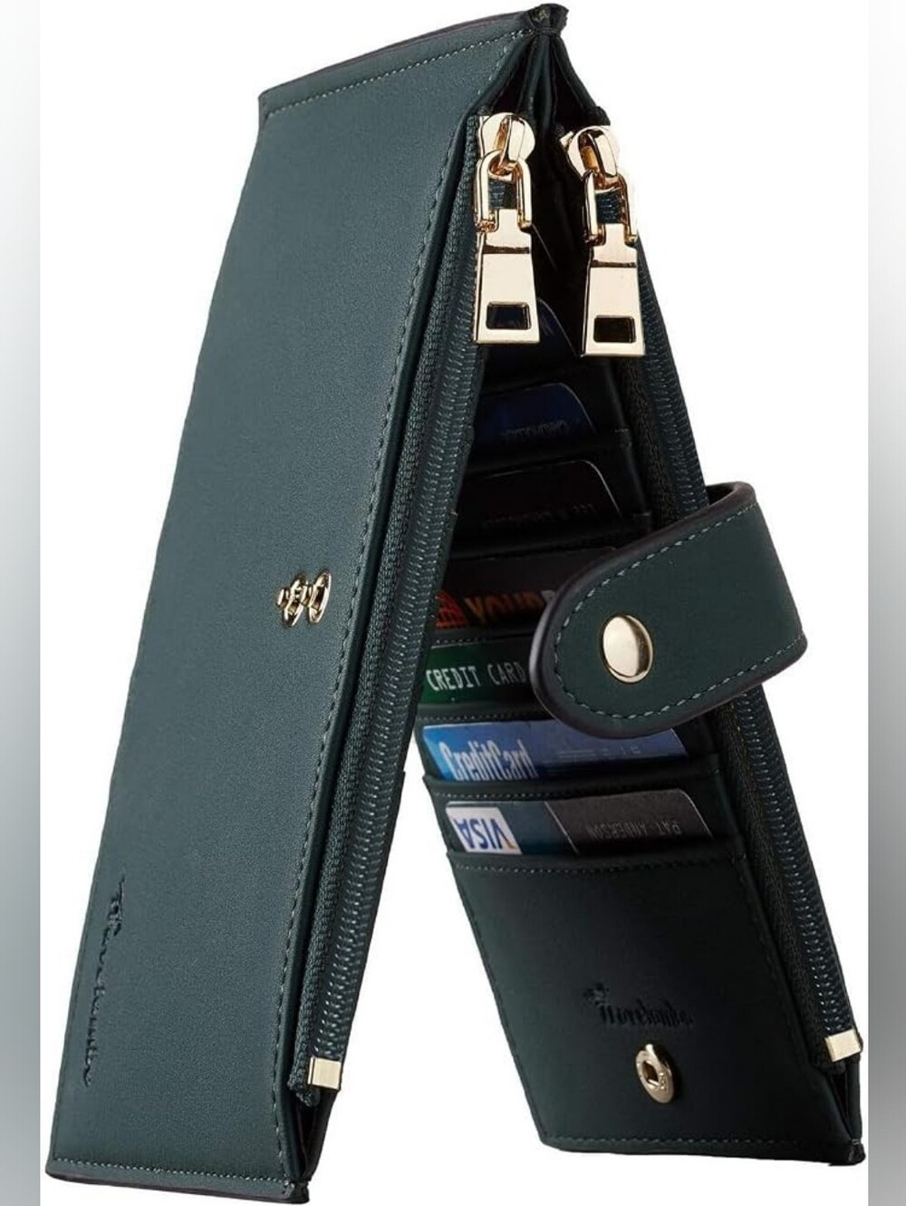 NEW! Women's Green Bifold Wallet & Card Holder